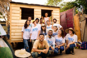 Foto da construção realizada em dezembro de 2019, na comunidade Manuel Faustino