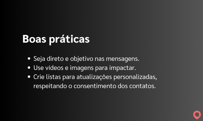 Boas práticas para réguas de relacionamento via WhatsApp.